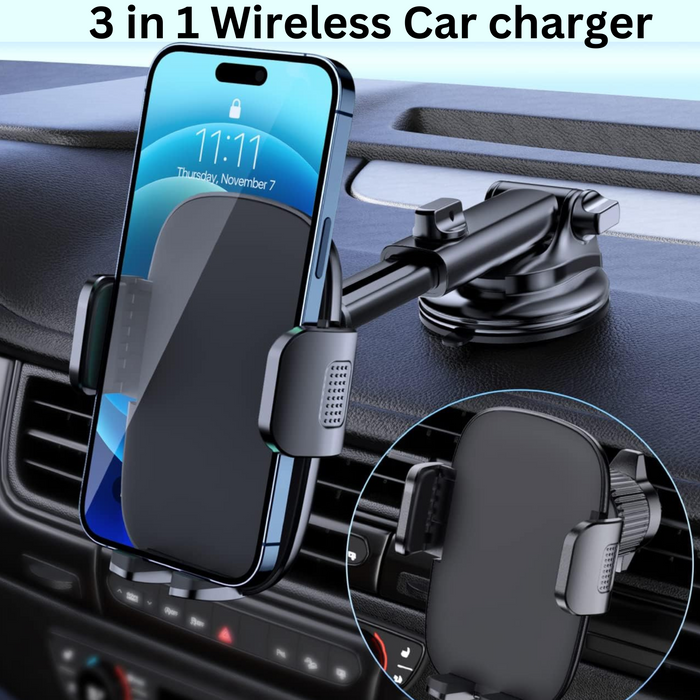 3 in 1 Wireless Car Fast Charger