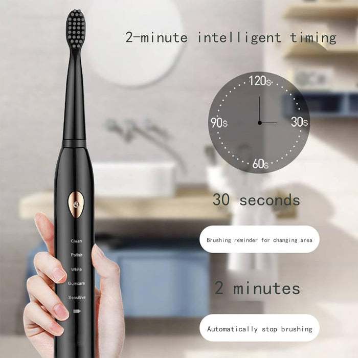 Adult Classic Acoustic Electric Toothbrush 5-Gear USB Mode
