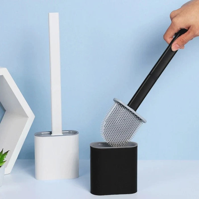 FLEXIBLE SILICONE BRUSH For TOILET CLEANING