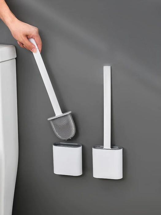 FLEXIBLE SILICONE BRUSH For TOILET CLEANING