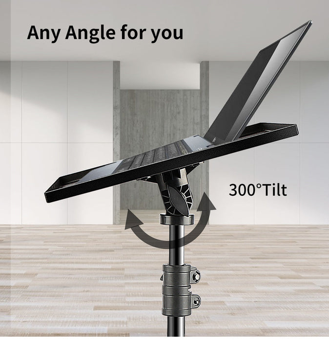 Adjustable Folding Laptop Table Stand with detachable tyres and 2 Trays for Comfort everywhere
