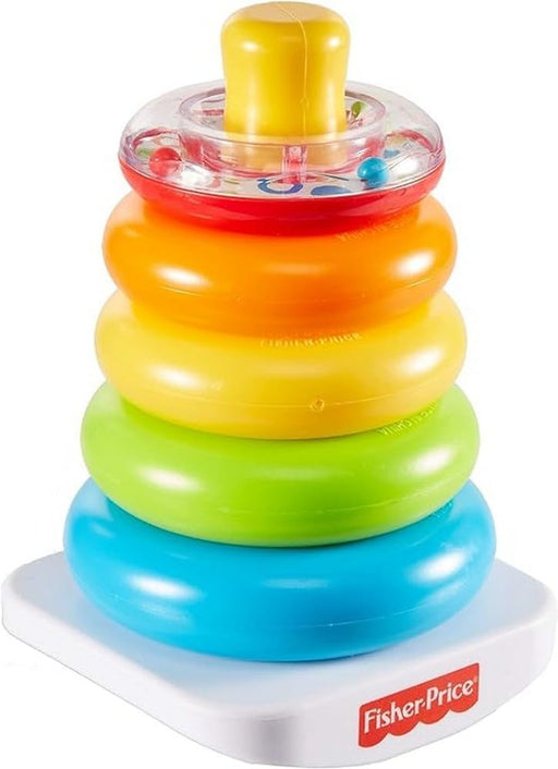 Rock-A-Stack, Classic Roly-Poly Ring Stacking Toy for Baby and Toddler Ages 6 Months and Older