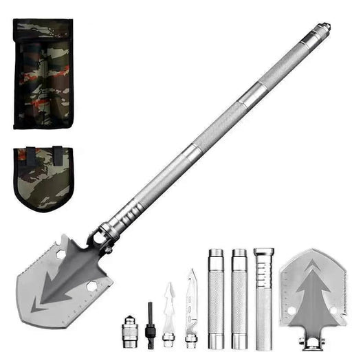 Multi-Purpose Camping Survival Shovel With Camouflage Bag