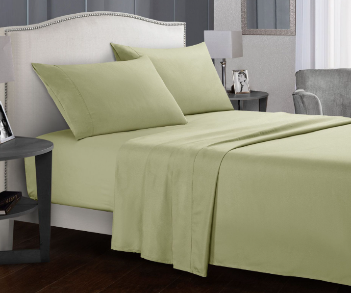 1000TC Ultra Soft Flat & Fitted Sheet Set for Twin/Full/Queen/King/California King Size Bed