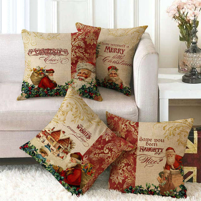 18" Cojines Merry Xmas Couch Throw Pillow Cover Case Home Sofa Decor Pillowslip