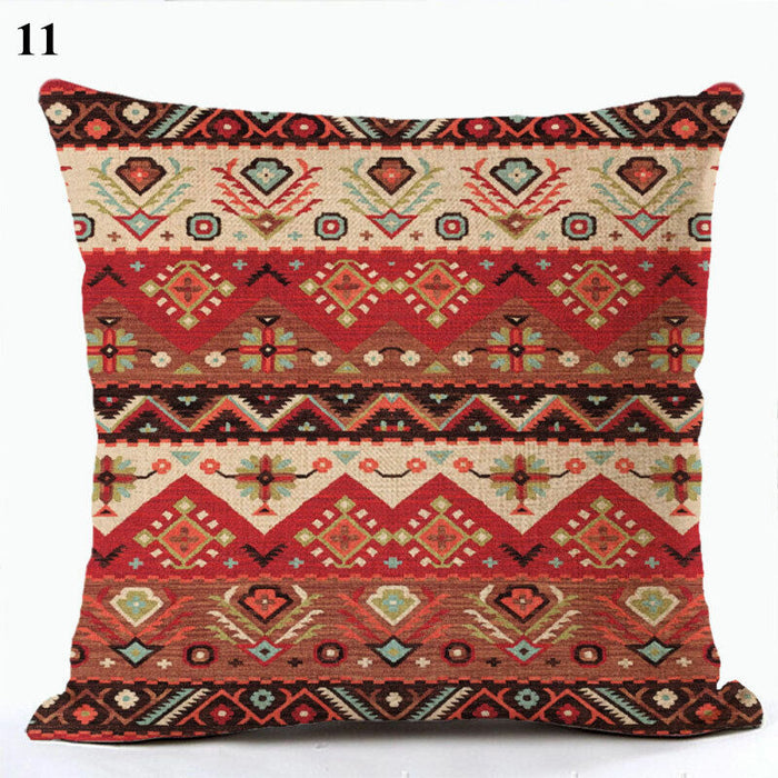 Ethnic Boho Mandala Print Linen Throw Pillow Case Sofa Cushion Cover Home Decor！