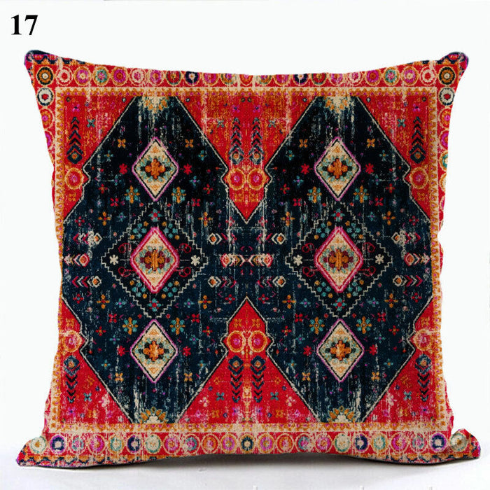 Ethnic Boho Mandala Print Linen Throw Pillow Case Sofa Cushion Cover Home Decor！