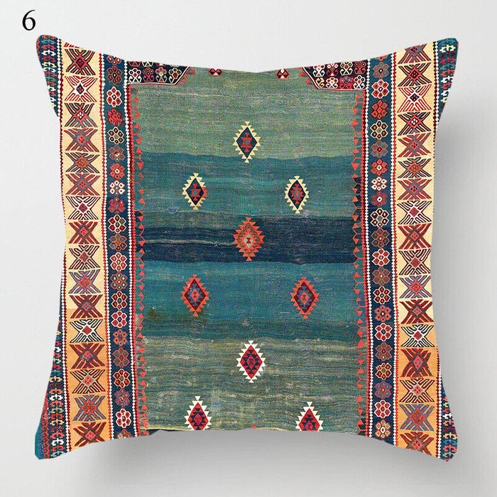 Ethnic Boho Mandala Print Linen Throw Pillow Case Sofa Cushion Cover Home Decor！