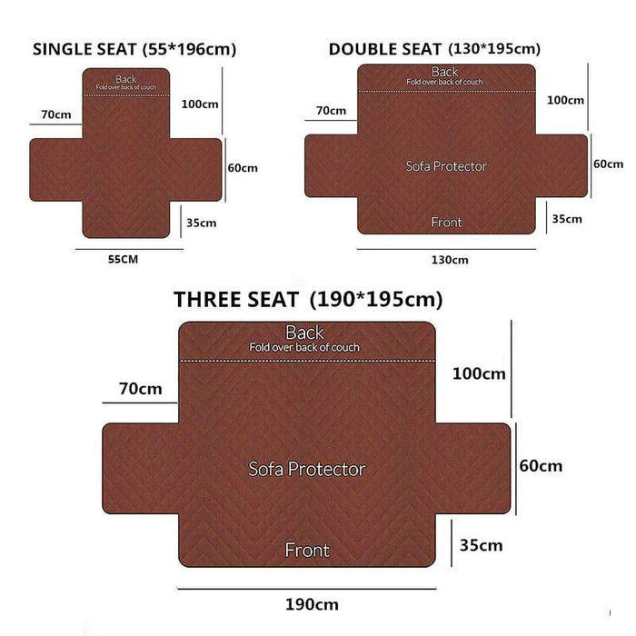 2024 1/2/3 Seater Pet Sofa Protector Cover Quilted Couch Covers Lounge Slipcover