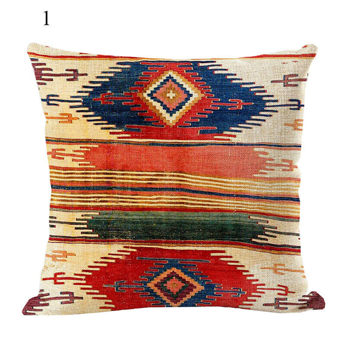 Ethnic Boho Mandala Print Linen Throw Pillow Case Sofa Cushion Cover Home Decor！