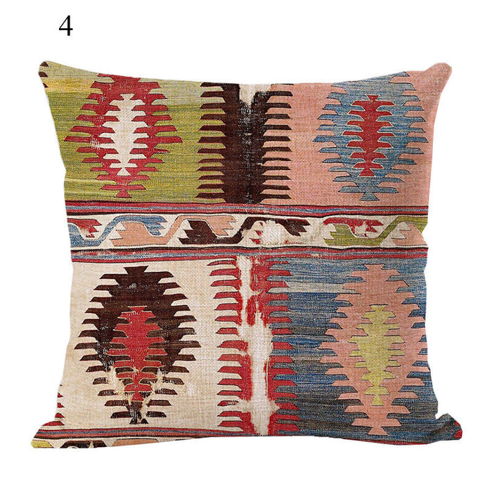 Ethnic Boho Mandala Print Linen Throw Pillow Case Sofa Cushion Cover Home Decor！