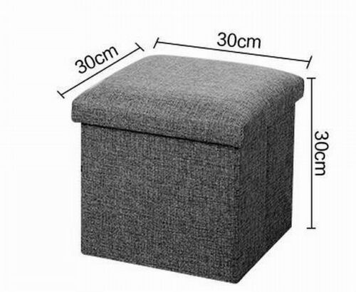 FIBER FOOT STORAGE STOOL OTTOMAN ORGANISER TOY BOX SOFA BENCH CUBE CHANGE SHOE