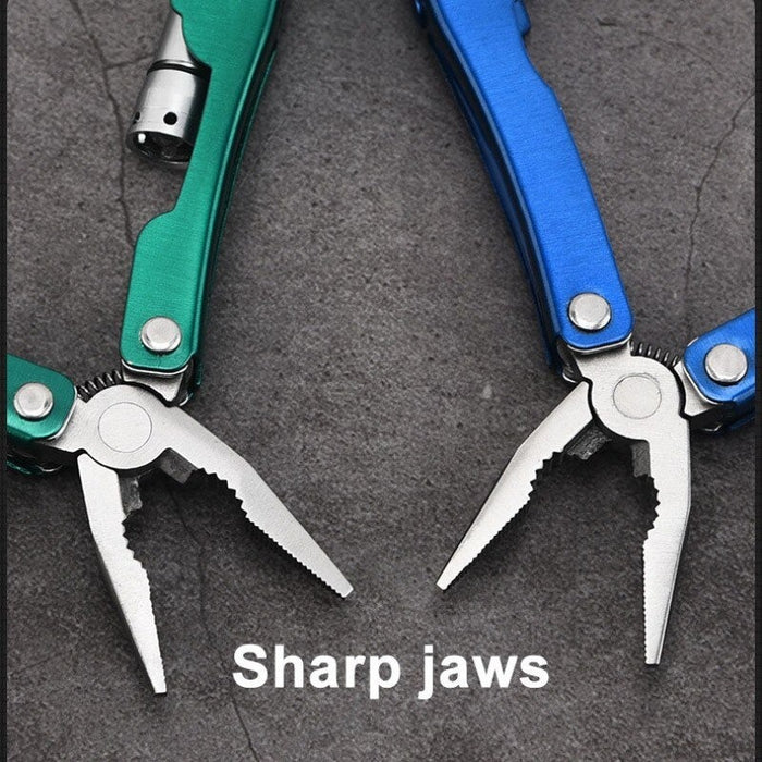 Mini Foldable Outdoor Stainless Steel Pliers with Flashlight