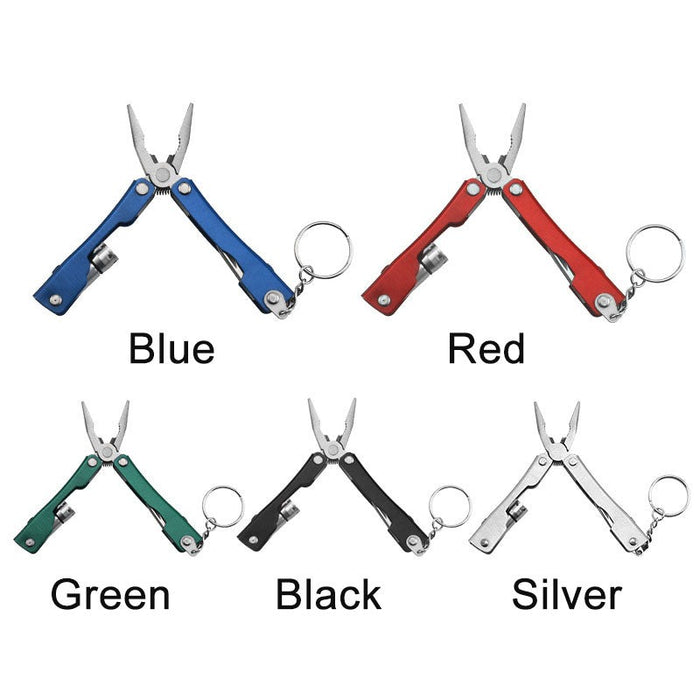 Mini Foldable Outdoor Stainless Steel Pliers with Flashlight