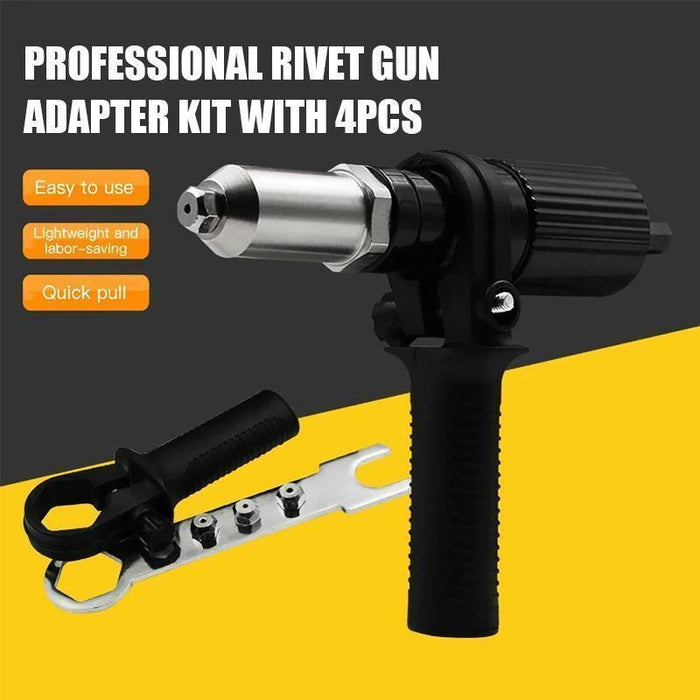 4pcs Professional Electric Rivet Gun Adapter Kit
